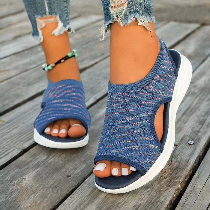 Low Heel Wedge Sandals with Arch Support