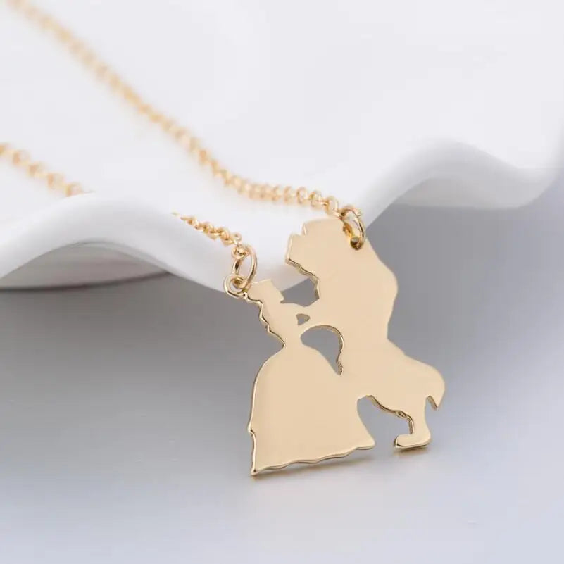 Beauty and the Beast Pendant Necklace for Women