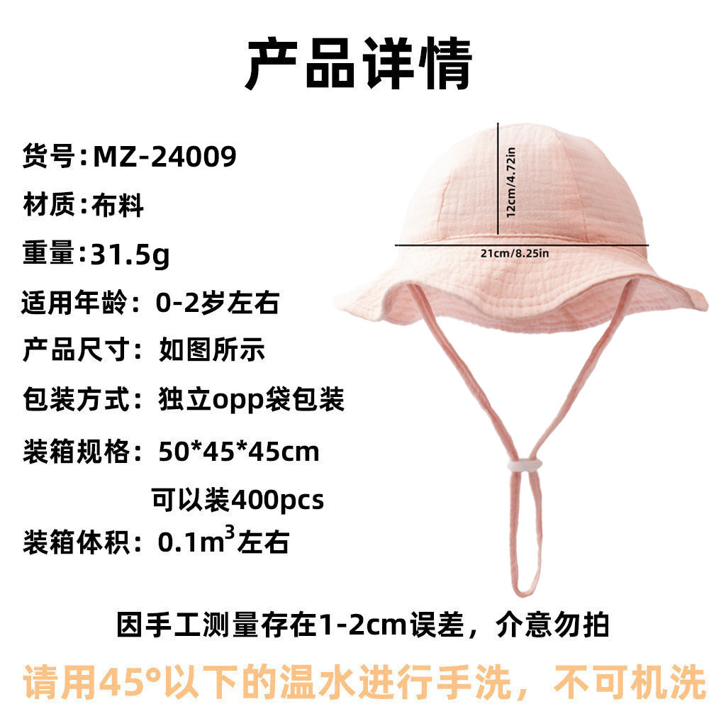 Baby Cotton Sun Hat – Breathable Fisherman Cap
