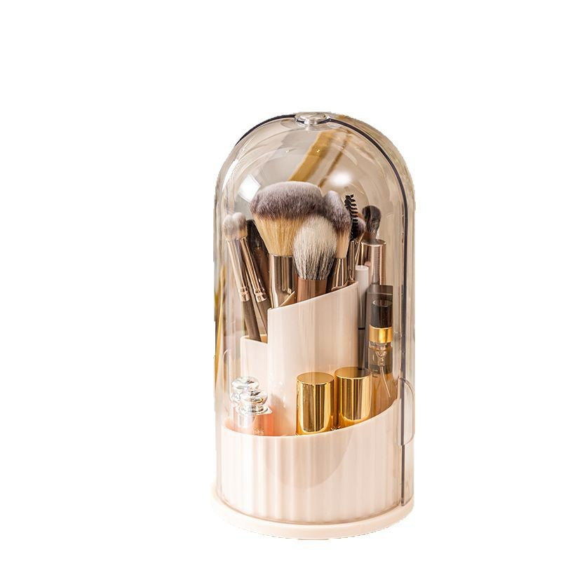 Rotating Dustproof Cosmetic Brush & Lipstick Storage Cylinder