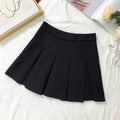 Grey Pleated A-Line Midi Skirt – High Waist