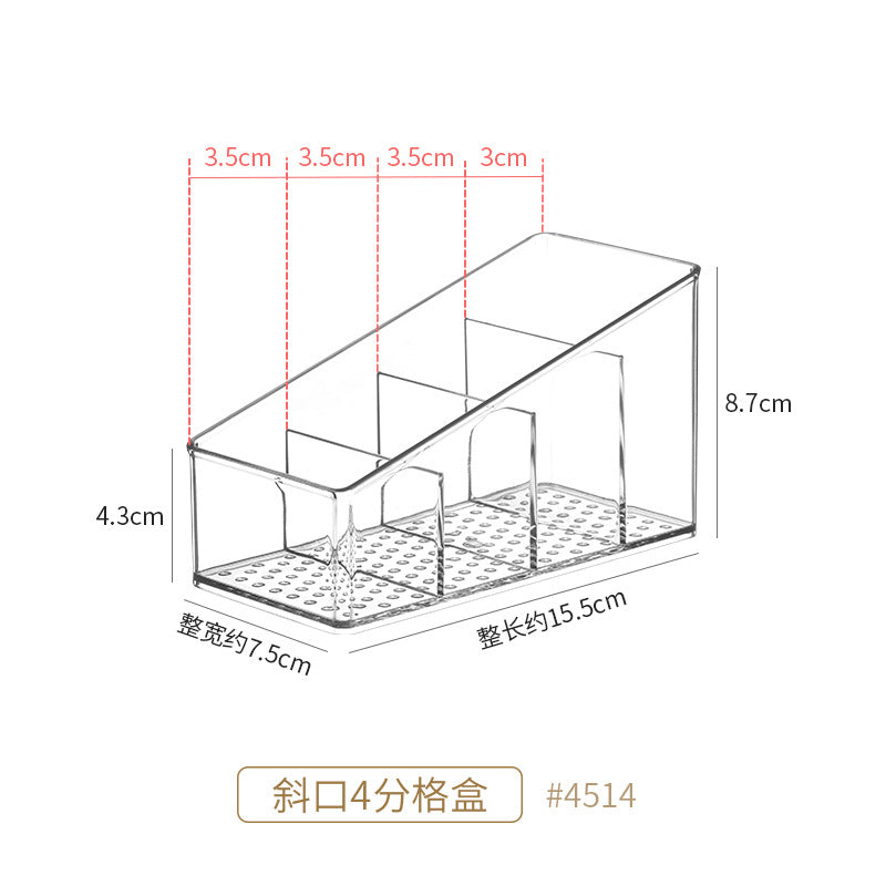 Transparent Acrylic Skincare & Lipstick Desktop Organizer
