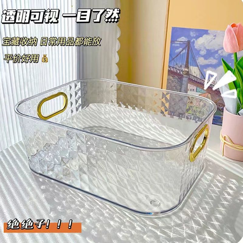 Transparent PET Desktop Cosmetic & Mask Storage Box