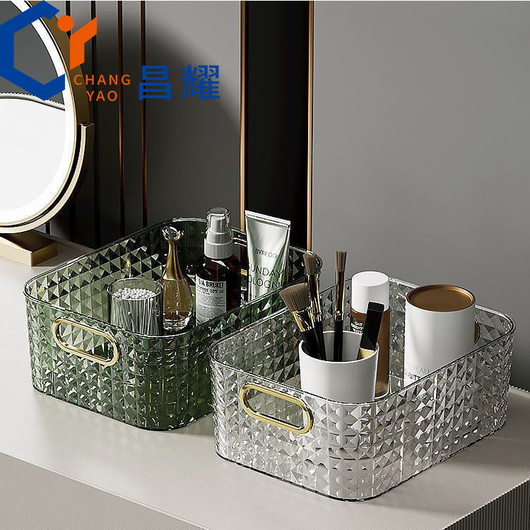 Transparent PET Desktop Cosmetic & Mask Storage Box