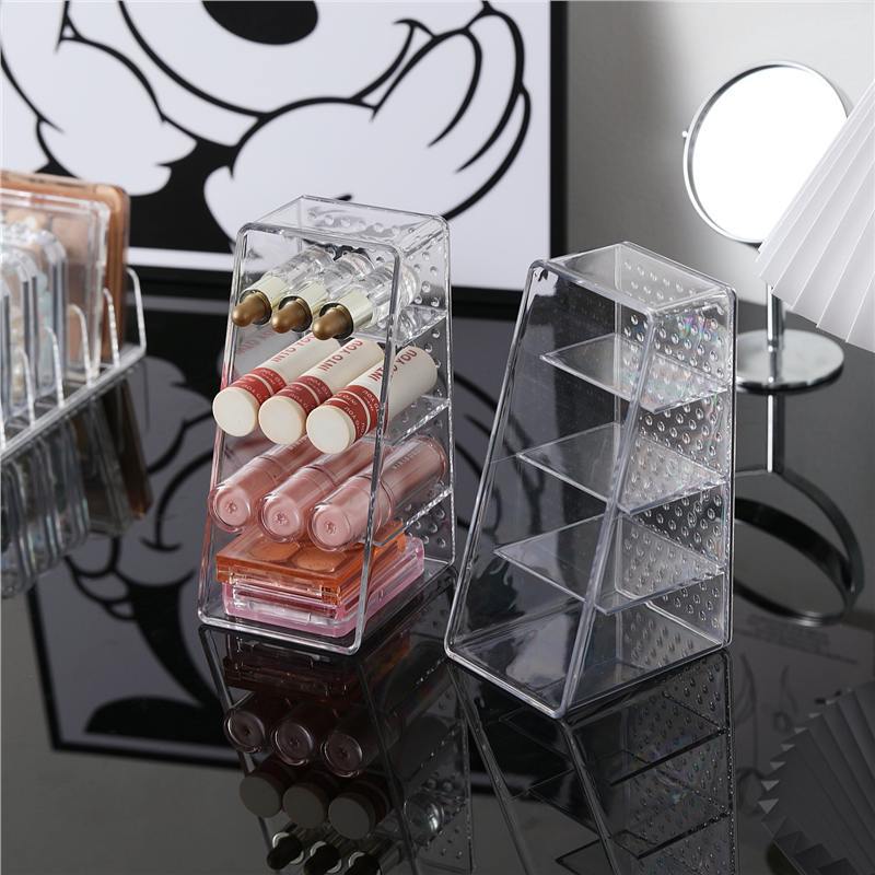 Transparent Acrylic Skincare & Lipstick Desktop Organizer