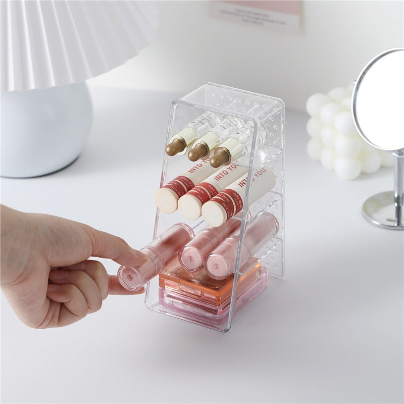 Transparent Acrylic Skincare & Lipstick Desktop Organizer