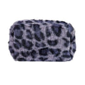 Leopard Print Plush Cosmetic Pouch – Large Capacity