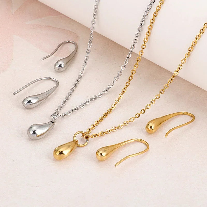 Teardrop Ring Necklace Bracelet & Earring Jewelry Set