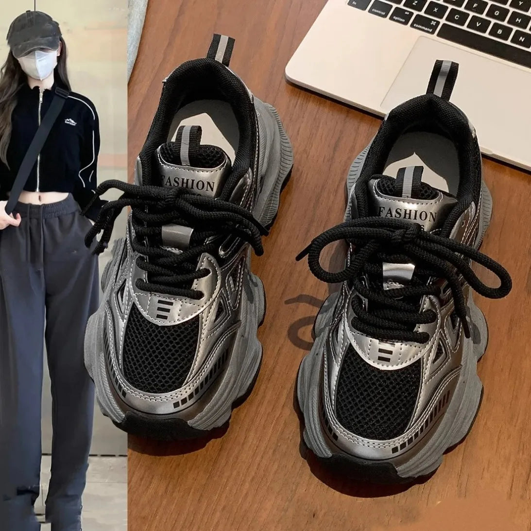 Casual Non-Slip Thick Sole Platform Sneakers for Women
