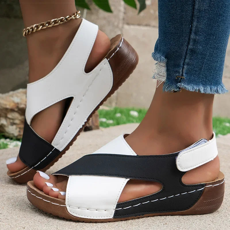 Peep Toe Lightweight Wedge Heel Summer Sandals
