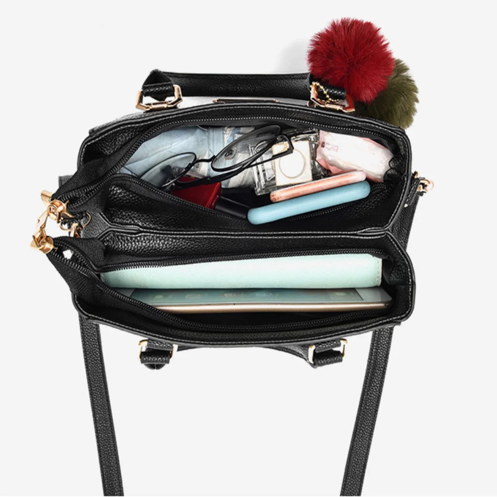 Casual Leather Messenger Bag – Large Capacity