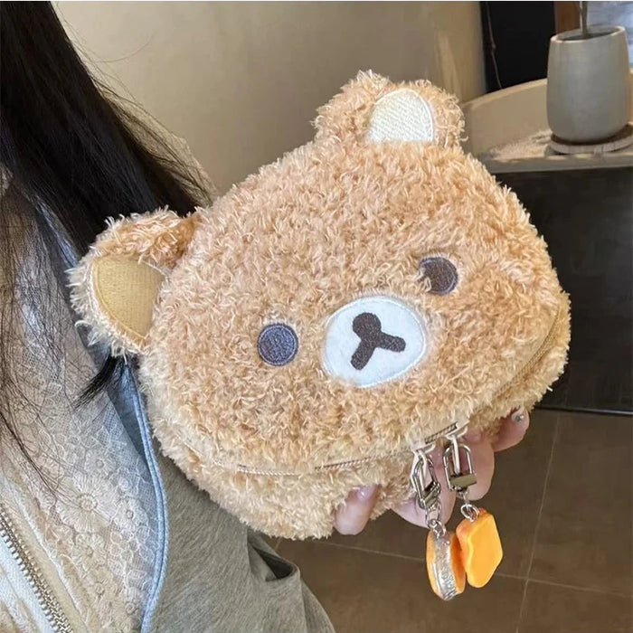 Bear Plush Cosmetic & Jewelry Organizer Bag