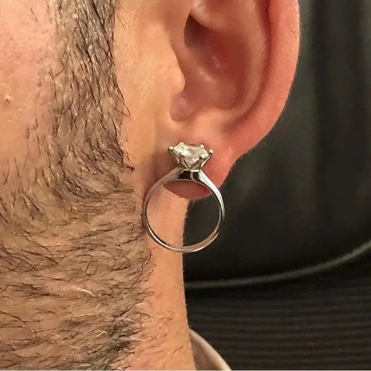 Dual-Purpose Ring & Earring Luxury Jewelry Piece
