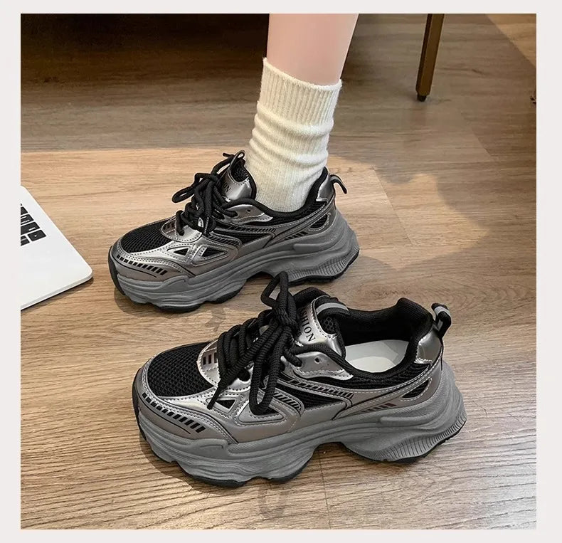 Casual Non-Slip Thick Sole Platform Sneakers for Women