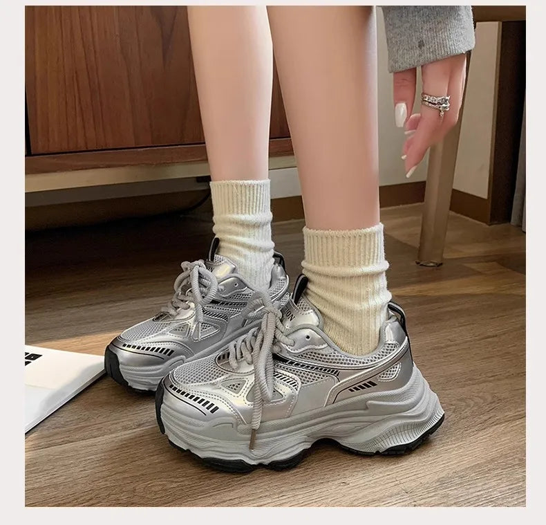Casual Non-Slip Thick Sole Platform Sneakers for Women